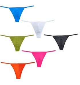 Uomo liscio morbido spandex rigonfiamento bikini perizoma intimo super elastico pelle tanga maschio sexy T-back S923