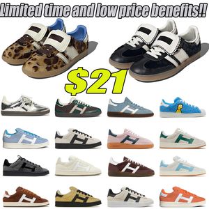 New style Designer Shoes Wales Bonner Vintage Trainer Sneakers Leopard Core Black White Non-Slip Fashionable Classic campus Men Women Casual Shoes