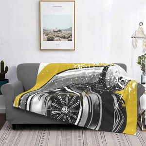 Blankets Turbo Charged Print For Racing Lovers Trend Style Funny Fashion Soft Throw Blanket Cars Ideal Engines Time Metal Head Anyone