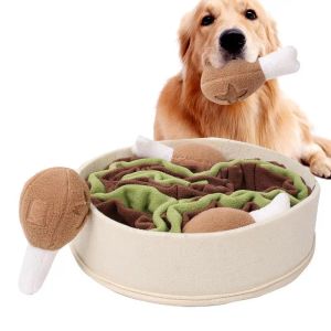 Oyuncaklar Etkileşimli Köpek Puzzle Tavuk Bacak Kovaları Oyuncaklar Doğal Yem Becerileri Teşvik Edin Slip Pet Snuffle Mat Yavaş Besleyici Kolay Temizlenmesi