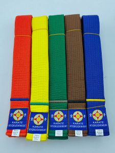 Produkter International Karate Federation Kyokushi Sports Color Belt, Unisex Martial Arts Anpassad behandling av broderi Textetikett Logo