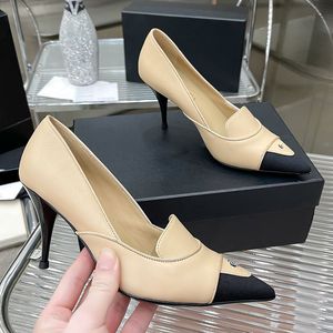 Sheepskin Stiletto Heels 6.5cm Dress Shoe Designer Strass Pumps Wedding Shoe Ladies Leisure Shoe Classic Slip On Ballet Shoe Slides Loafers Mules With Dust Bags