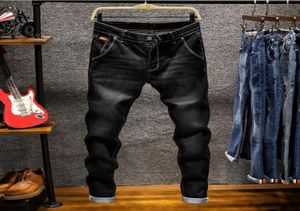 Projektant mody Skinny dżinsy Mężczyźni proste Slim Elastic Jean Mens Casual Biker Mężczyzna dżinsowy dżins