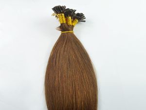4 темно-коричневые бразильские прямые волосы для наращивания волос с кончиками пальцев, 100 г, предварительно склеенные наращивание волос на 100 с 9536171