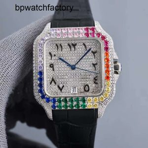 CARIER STEL CZYLKA FABRYKA RAINBOW DIOND AUTOMATIC MECHANICAL, aby stworzyć idealny efekt wstawający rękę 4555 Diamenty luksusowe olśniewające 360 ​​stopni lśnienie l