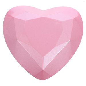 Jewelry Pouches Heart Shape Ring Box Earrings Case With Light Display For Wedding