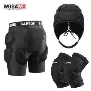 Shorts barbok utomhus skid knä kuddar motorcykel skridskoåkning sport skyddande skidåkning höftskydd gel vadderad sommar andas cykel shorts