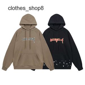 Designer hoodie balenciga mode hoodies hoody mens tröjor högkvalitativ paris 24SS Autumn/Winter New B Family Exclusive Rock Band Handworn Loose Qvf7 GPZ9