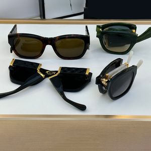 CHA95073 Übergroße Vollrahmen-Brille, faltbare Brille, klassische Marken-Designer-Sonnenbrille, modische, quadratische, mehrfarbige Gläser, Unisex-Sonnenbrillen, mit Box für Damen