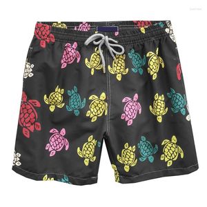 Pantaloncini da uomo 2024 Costume da bagno di alta qualità per uomo Sexy Mens Beach Cartoon Turtle Print Summer Quick Dry Board