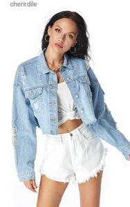 Women's Jackets denim jeans women short cotton jackets woman size XS S M L 240301