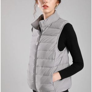 Coats Women's Packable Ultra Lightweight Down Vest Outdoor Puffer Vest 90% White Duck Down Sleeveless Windproof Warm Waistcoat