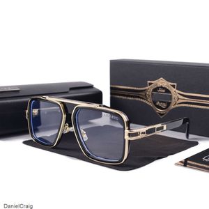 2022 mężczyzn Vintage Pilot Sunglasses Square Damskie okulary przeciwsłoneczne Designer Designer Luksusowe złote okulary przeciwsłoneczne Uv400 Gradient LXN-EVO DITA 24