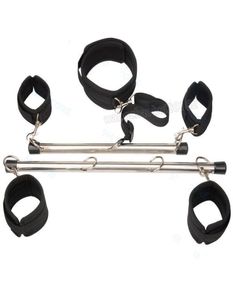 Bondage restrição pulso tornozelo punhos espalhador barra pescoço colar escravo conjunto de náilon manilha r879715078