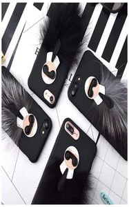 3Pieceslot 3D -fodral Lafayette -omslag för iPhone 7 7 Plus 6 6S 6Plus Mr Karllagerfeld Fur Hud för Apple Phone Black Back Case Cover9617103