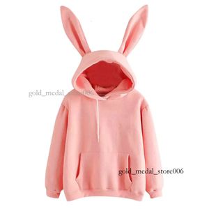 Psycho Hoodie Bunny Mensweatshirt Top Retro Dropshipping Haruku Kpop Long Sleeve Rabbit Ears Solid Kawaii Kläder Psychological Bunny 100