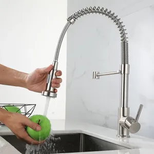 Bathroom Sink Faucets Cold Double Use Kitchen Faucet Wire For Universal Rotation Utensils Spring Water