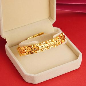 Luxuriöse Armbänder aus reinem 24-karätigem Gold mit Sternenmuster, Schmuck für Männer, Bruder, Vater, verblasst nie, Geburtstag, Hochzeit, Geschenke 240227