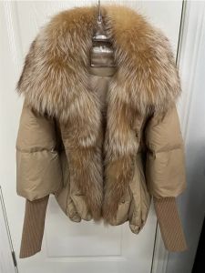 Fur OFTBUY Winter Jacket Women duck down Parka Real Fox Raccoon Fur Collar Hooded Thick Warm Streetwear Outerwear Natural Fur Coat