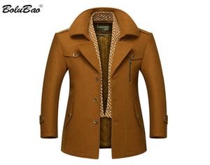 BOLUBAO Men Winter Wool Coat Men039s Fashion TurnDown Collar Warm Thick Wool Blends Woolen Pea Coat Male Trench Coat Overcoat 5755991