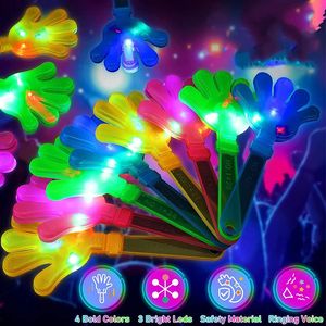 12pcs Hand Clappers Light up LED Clappers Noisemakers Loud Noise Maker Toy Clap Toy for Wedding Birthday Party Favors Supplies 240301