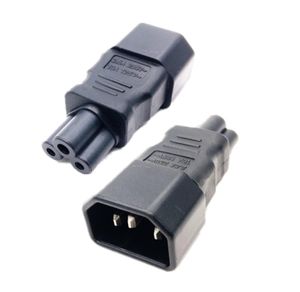1PC Universal Power Adapter IEC 320 C14 zu C5 Adapter Konverter C5 zu C14 AC Power Steckdose 3 Pin IEC320 C14 Stecker NEWEST2823810