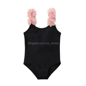 Zweiteilige US-Kinder-Baby-Mädchen-Blumen-rückenfreie Badebekleidung Bikini-Monokini-Badeanzug-Badeanzug 2205303663603 Drop Delivery Umstandsmode Cl Dhfqd