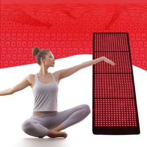 Cama de terapia de luz vermelha de corpo inteiro 660nm 850nm Led infravermelho sauna cobertor tapete de fototerapia para alívio da dor