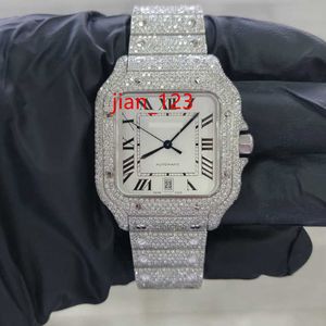 Hip Hop Diamond Watch Round Cut All Size تخصيص ساعة الماس المصنوعة يدويًا من الشركة المصنعة