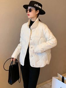 Rockar Janveny Autumn Winter Women Stand Collar Down Coat Ultra Light 90% White Duck Down Jacka Windproof Female Feather Puffer Parkas