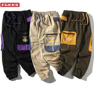 FGKKS Marke Männer Große Tasche Cargo Hosen Neue Men039s Patchwork Casual Hosen High Street Wilden Harem Hosen Männlichen T2004222679489