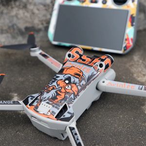 Drones adesivos para dji mini 3 pro drone película protetora tela controle remoto + capa do corpo pele rc controlador de tela conjunto acessórios