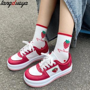Sapatos macios doces meninas arco-íris coração kawaii sapatos casuais estilo universitário lolita sapatos esportivos femininos tênis harajuku