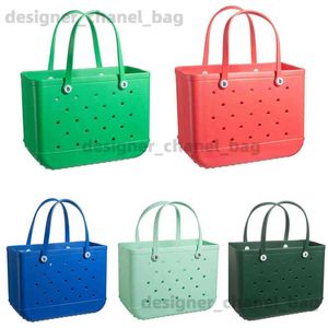 Beach Bags Summer Beach Bogg Bag Large Women designer pvc eva Tote Shopping Bog Bags Basket Bags cusom Lady Storage Washable Silicone Bog Bags Eco O416# T240301