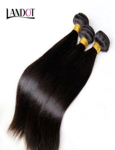 Peruansk malaysiska indiska kambodjanska brasilianska jungfruliga hår rakt 7a obearbetade brasilianska människohårväv buntar naturliga svart1250653