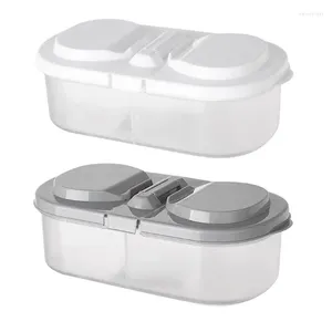 Storage Bottles 2 Container Lunch Fruit Box Refrigerator Crisper With L