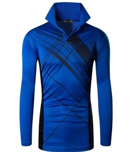 Jeansian Men039S Outdoor Tshirt Tshirt Beach Dry Fit Long Sleeve Golf Tennis Bowling Shirts Topps LA305 Blue 2202122114909