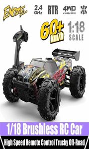 Enoze 118 RC CAR 60KMH High Speed ​​Remote Control 24g 2440 Brushless Motor Borsted 380 för 118 Trucky Offroad RTR Racing 220219080461