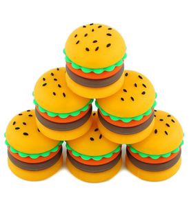 En yeni hamburger kap silikon kaplar sigara boru brülör jarları balmumu konsantresi 5ml mini kutu, bitki için küçük kavanoz tutulur nonn2972259