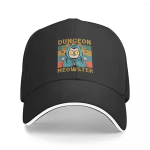 Ballkappen DnD Game Dungeon Meowster Funny Nerdy Dad Hats Reine Farbe Damenmütze Winddichte Baseball-Schirmmütze