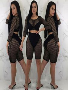 Moda feminina malha pura macacão shorts festa bodysuit fishnet macacão clubwear13370886