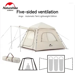 Tents And Shelters Naturehike Lightweight Ango Automatic Tent 3 People Dome Cabin Family Camping Travel 210T Cloth Easy Setup Breathable