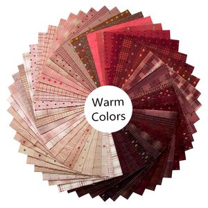 30Pcs Pink Red Beige Black Colors Japanese Yarn-dyed Fabric DIY Handmade Patchwork Fabric 100% Cotton Cloth Bundle 20x20cm 240223