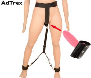 SM Vibrador Vibrador Strapon Bondage Calças Titular Brinquedos Sexuais Realistas Para Mulheres Lésbicas Casais Acessórios Eróticos Produtos Y04067683841