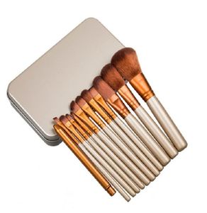 Ny makeup 12 PCSSet Brush Nude 3 Makeup Brush Set för ögonskugga Blusher Cosmetic Brushes Tool DHL2850593