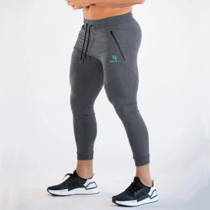 Sweatpants Mens Bodybuilding Skinny Pants Joggers Sweatpants Gym Fitness Workout Black Trousers Male Running Sport Cotton Track Pants