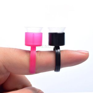 Inks 100st Tattoo Supply Ring Cup Tool Micro Blade Pigment Holder Permanent Makeup Disponible Tattoo Ink Cup With Sponge