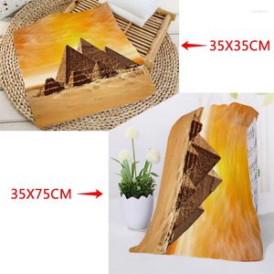 Handduk Egypten Pyramid Handdukar Storlek 35x35cm 35x75cm Square Rectangle Printing Cotton Face Fabric Custom Logo