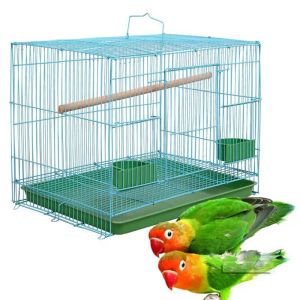 Nidi a filo rettangolare piccola gabbia per piccoli uccelli e canarini rekord equipaggiati con stick in piedi per uccelli e 2 semicircolari