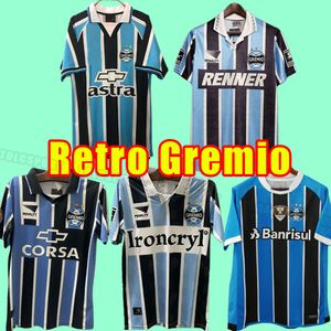 2000 2017 Gremio Retro Soccer Jersey 2001 Ronaldinho Zinho Nene Warley Gremio Alegrey Home Vintage Old Classic Football Cirtle 1995 1997 1998 97 98